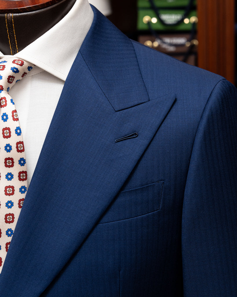 Bernini Light Blue Herringbone Jacket