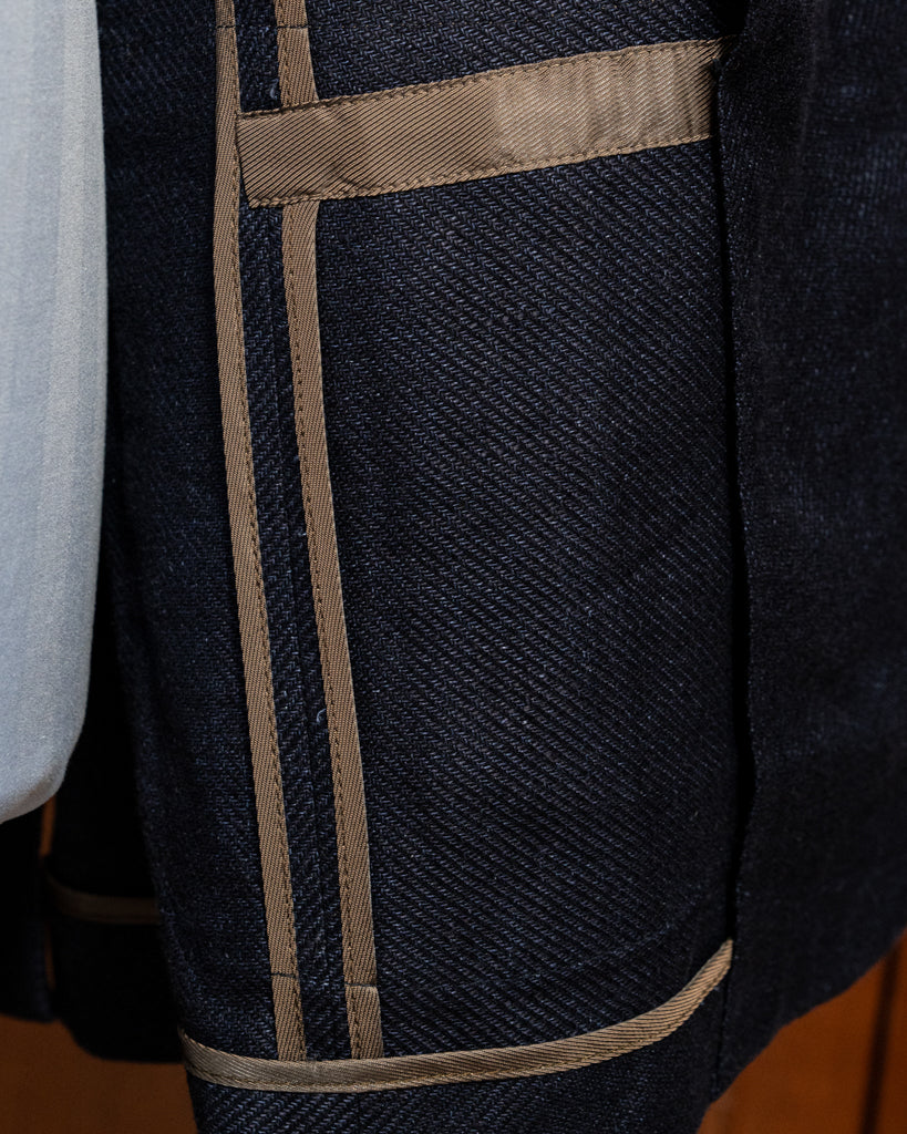 Giacca Bernini Blu Lino Cotone
