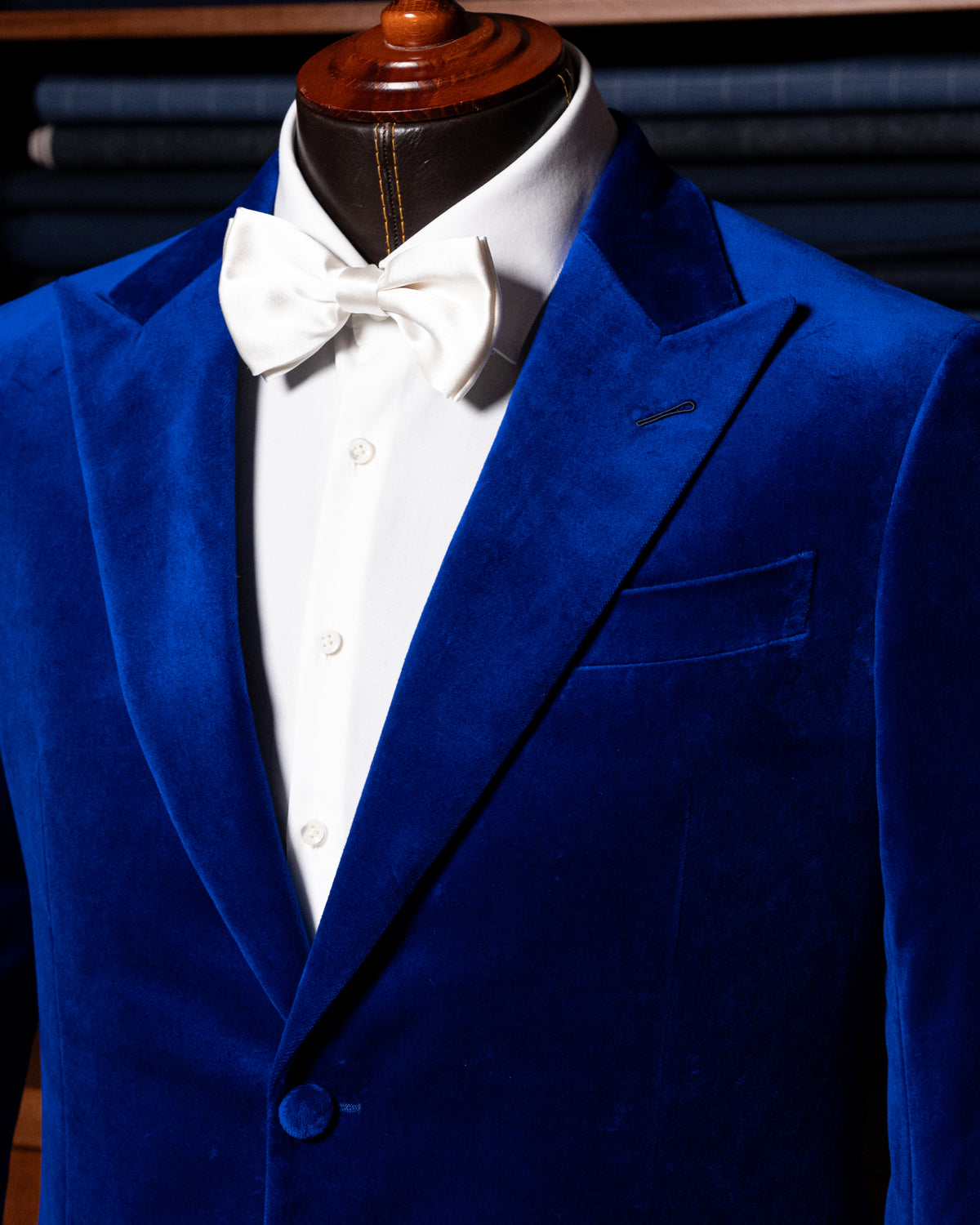 Giacca Bernini Velluto Blu Elettrico