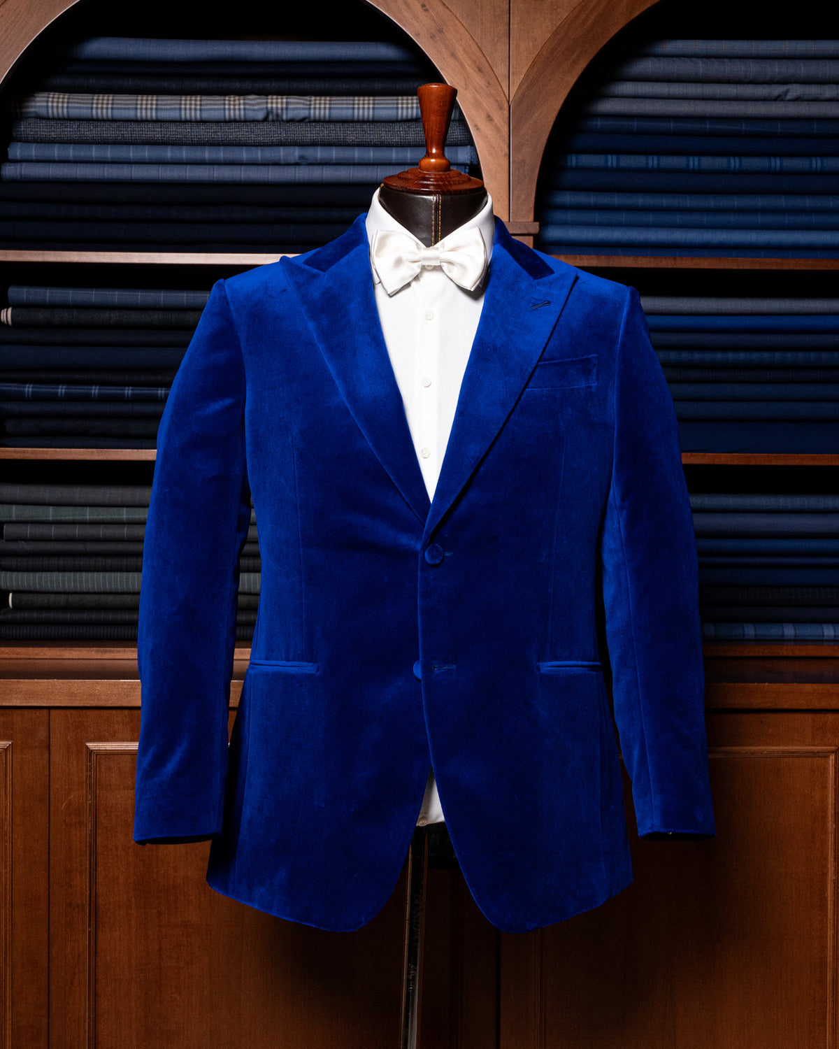 Giacca Bernini Velluto Blu Elettrico