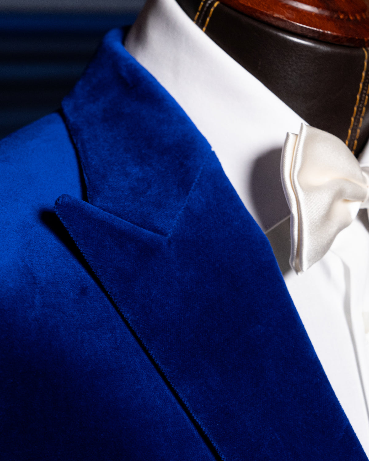 Giacca Bernini Velluto Blu Elettrico