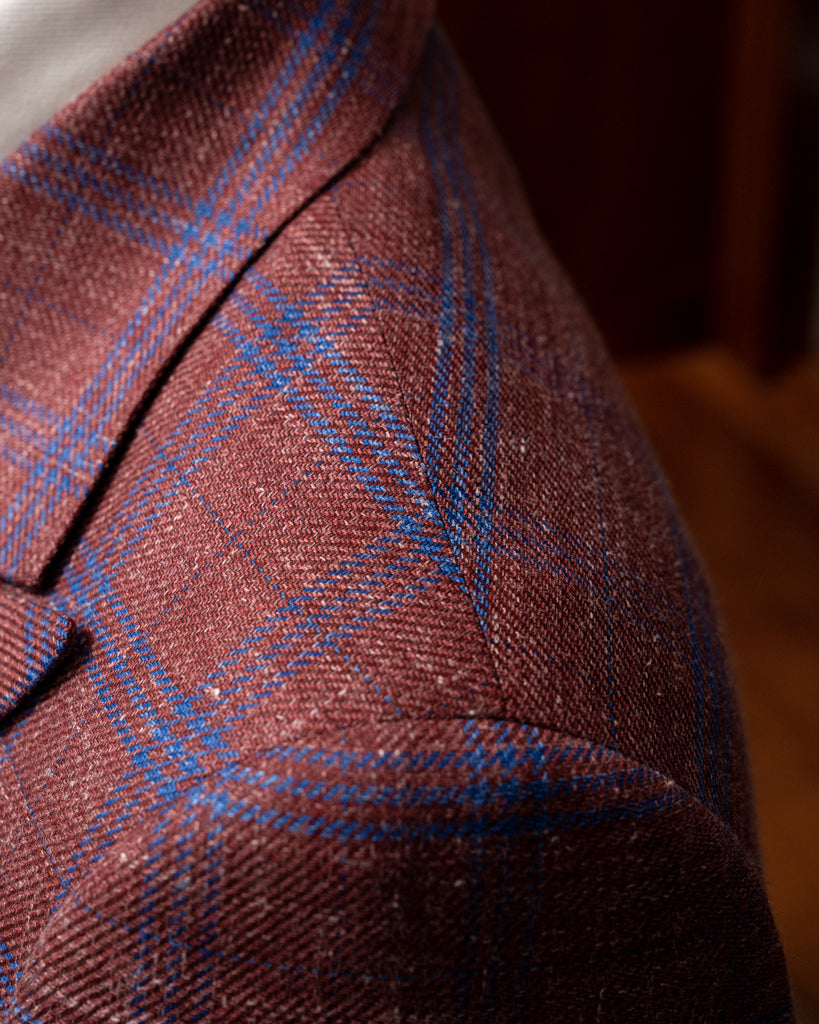 Canova Hopsack Jacket in Red Check