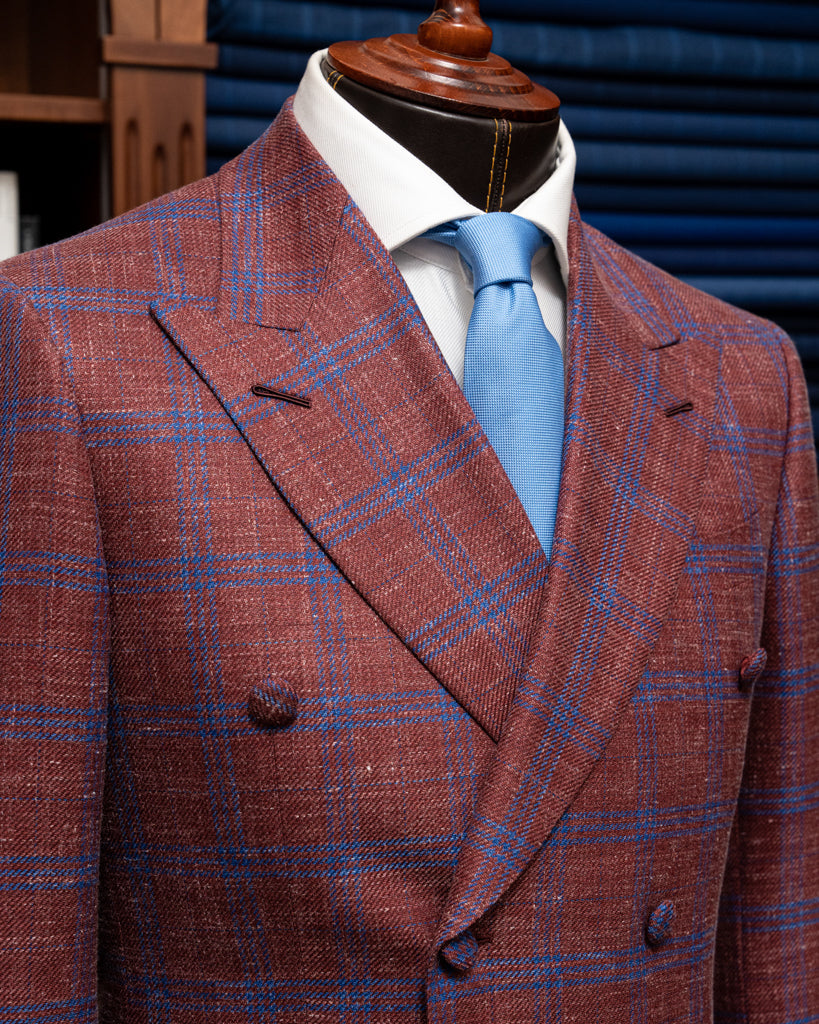 Canova Hopsack Jacket in Red Check