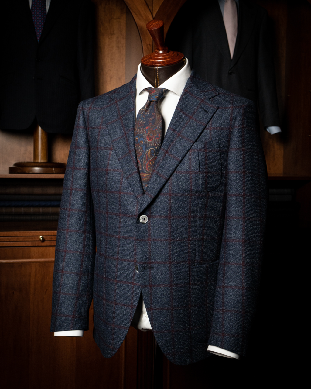 Giotto Sportive Blue Checked Jacket