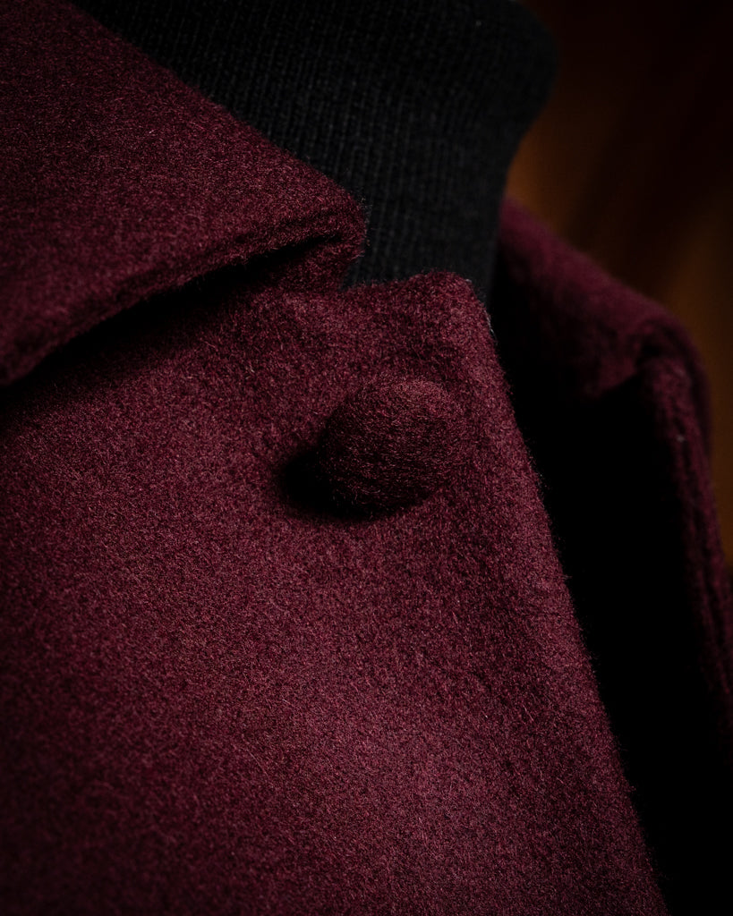 Burgundy Wool-Cashmere Casual Jacket