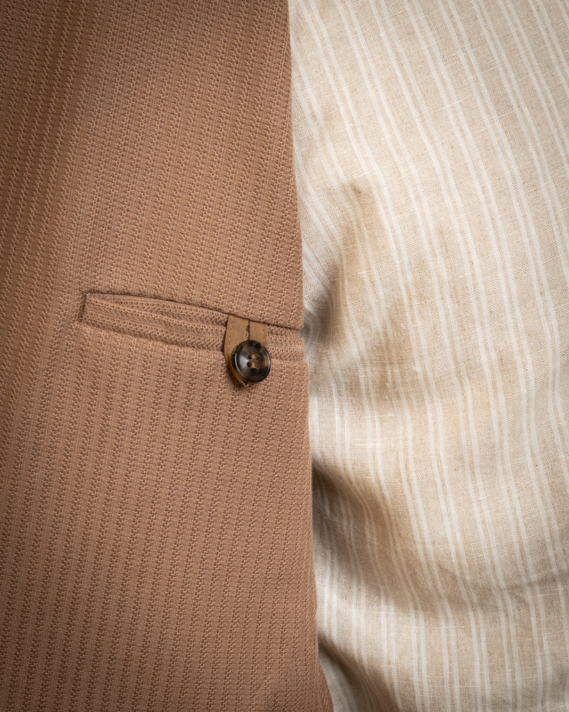 Giacca Casual Khaki a Costine