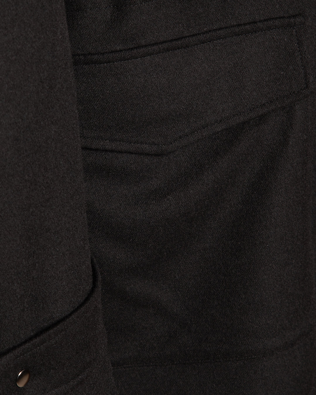 Casual Black Cashmere Wool Silk Jacket
