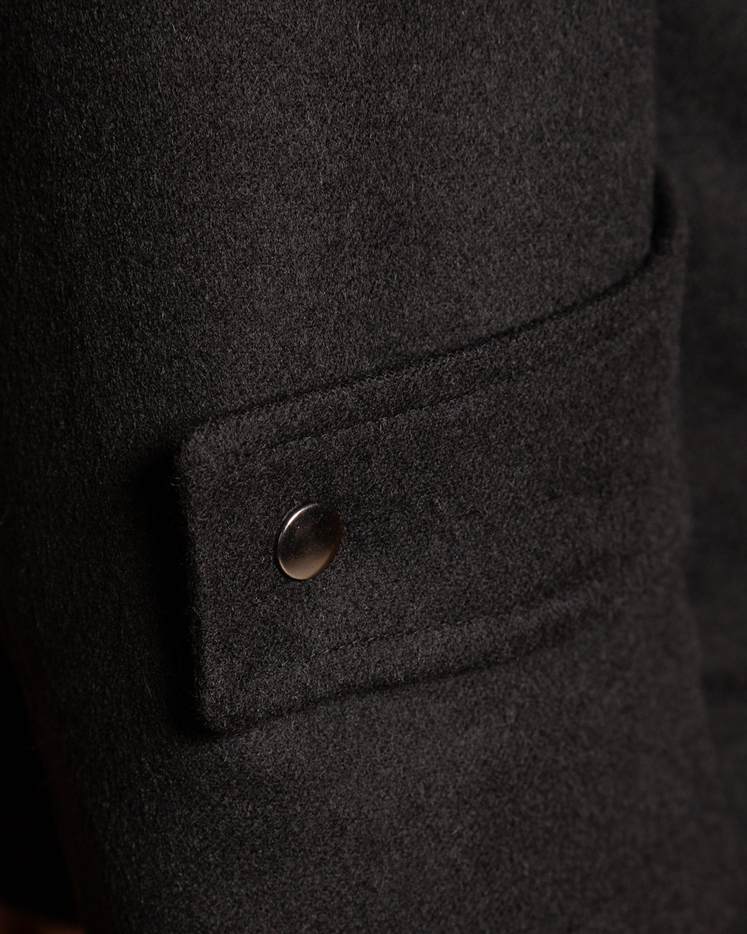 Casual Black Cashmere Wool Silk Jacket