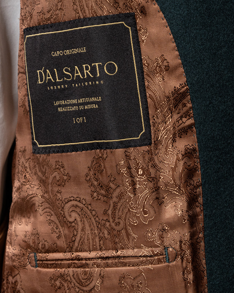 Giacca Casual Verde Smeraldo con Alcantara