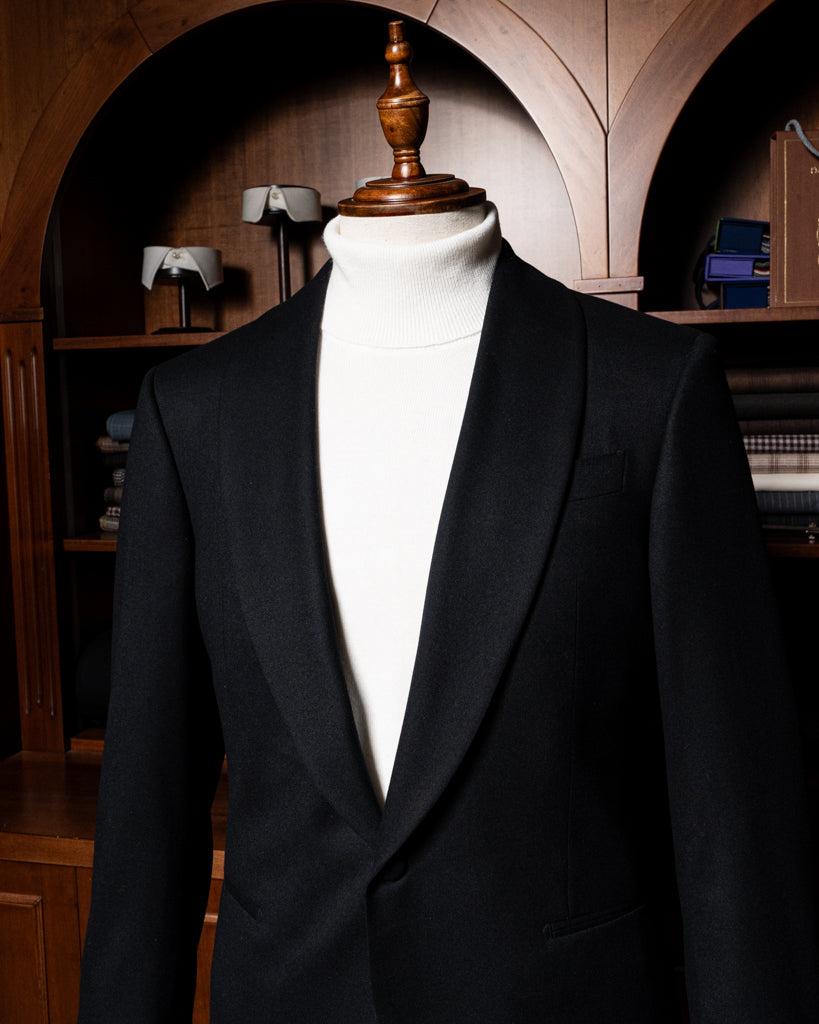 Donatello Dark Blue Wool, Cashmere and Silk Jacket