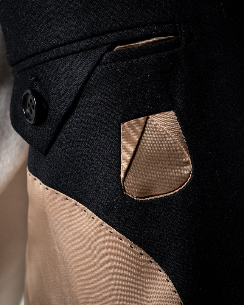 Donatello Dark Blue Wool, Cashmere and Silk Jacket