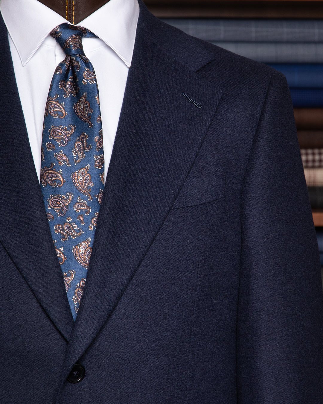 Giacca Giotto Blu Lana,Cashmere e Seta
