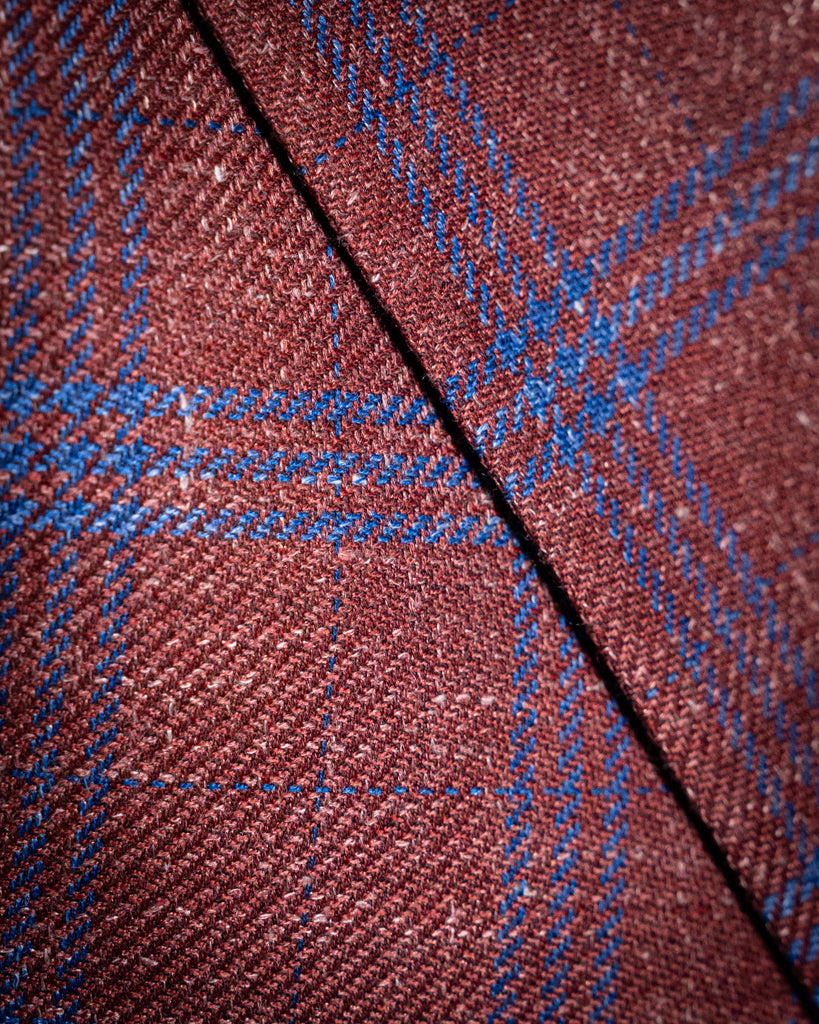 Giotto Hopsack Jacket in Red Check