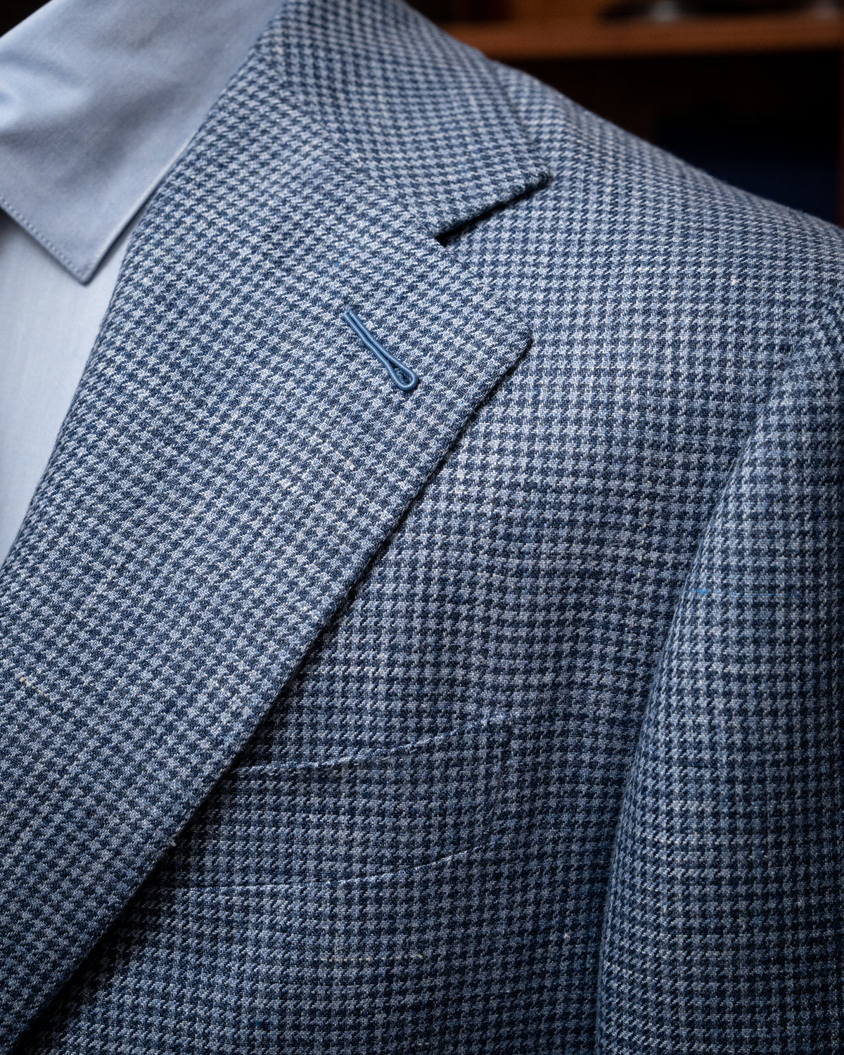 Giotto Houndstooth Light Blue Jacket