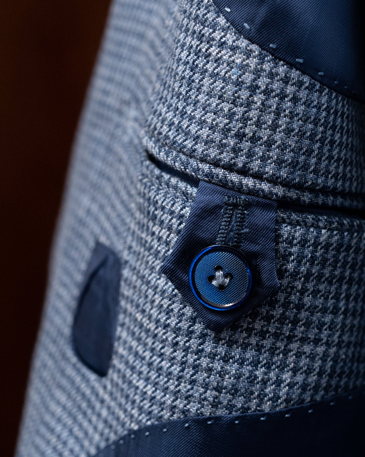 Giotto Houndstooth Light Blue Jacket
