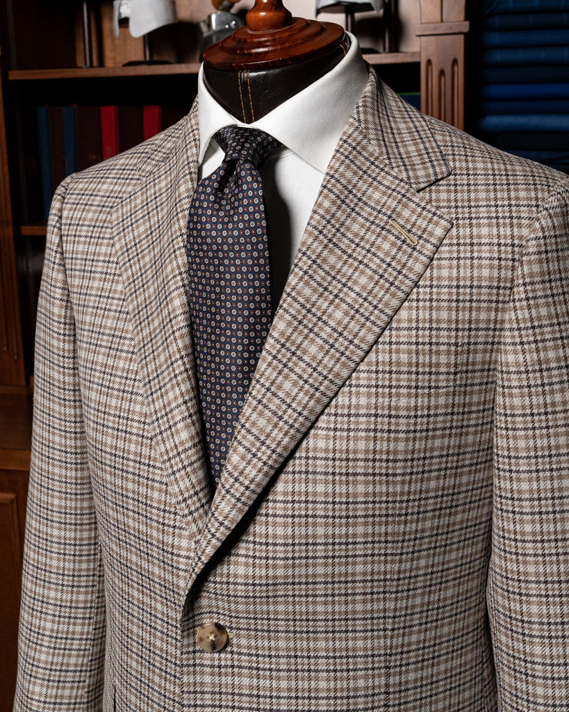 Giotto Houndstooth Jacket in Dark Brown