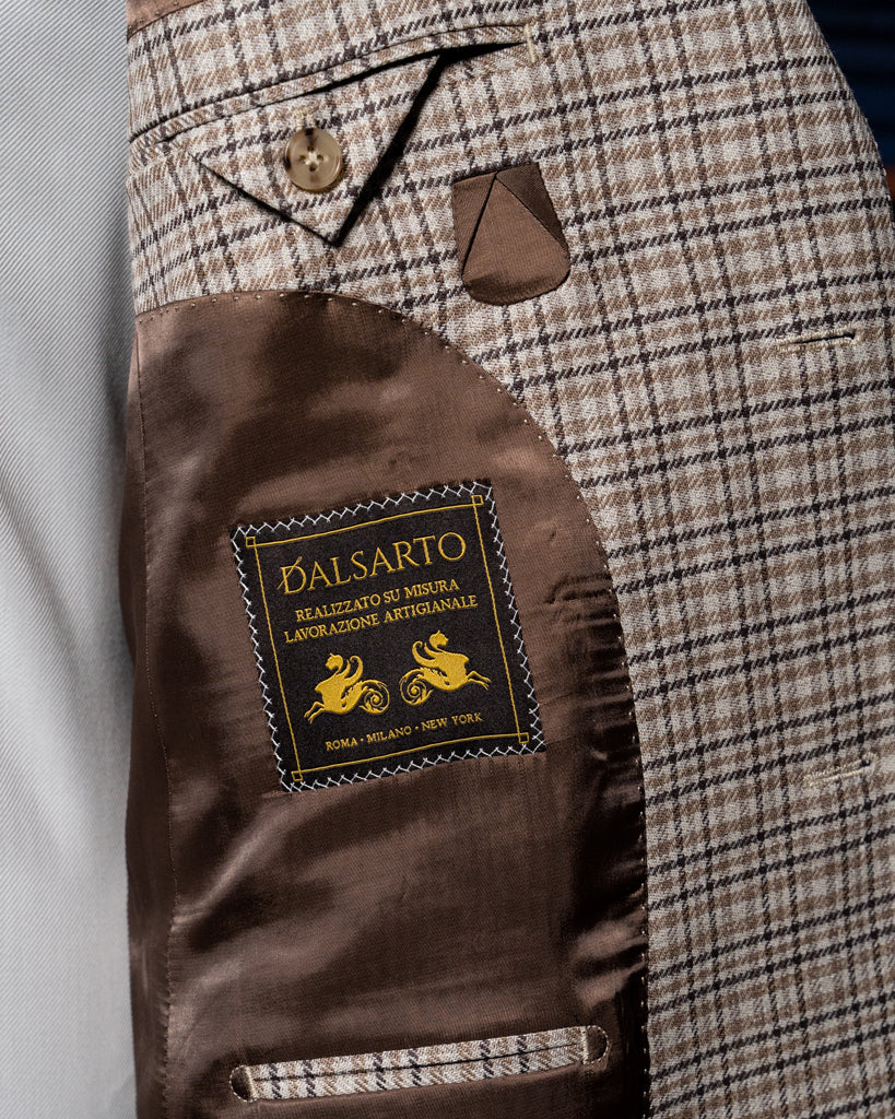 Giotto Houndstooth Jacket in Dark Brown