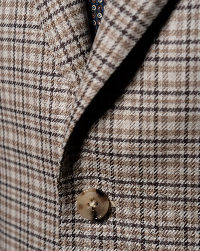 Giotto Houndstooth Jacket in Dark Brown