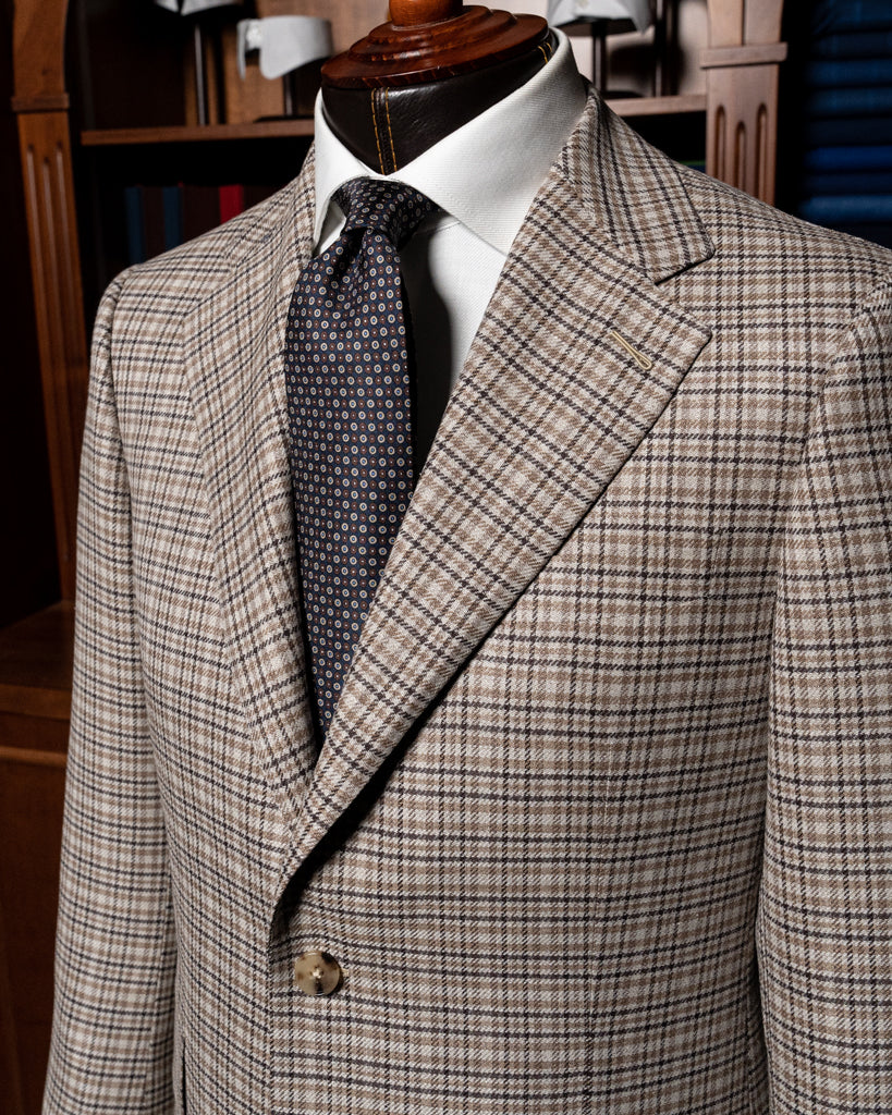 Giotto Houndstooth Jacket in Dark Brown