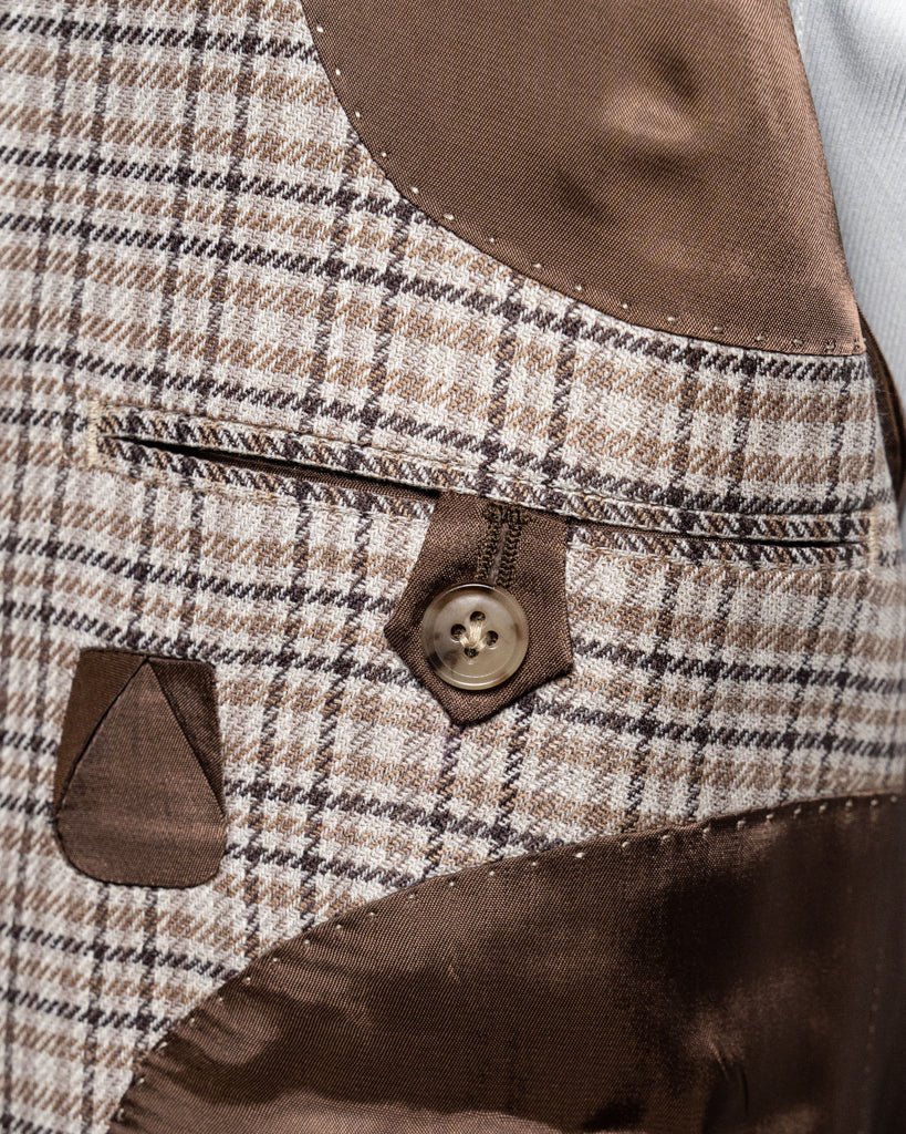 Giotto Houndstooth Jacket in Dark Brown
