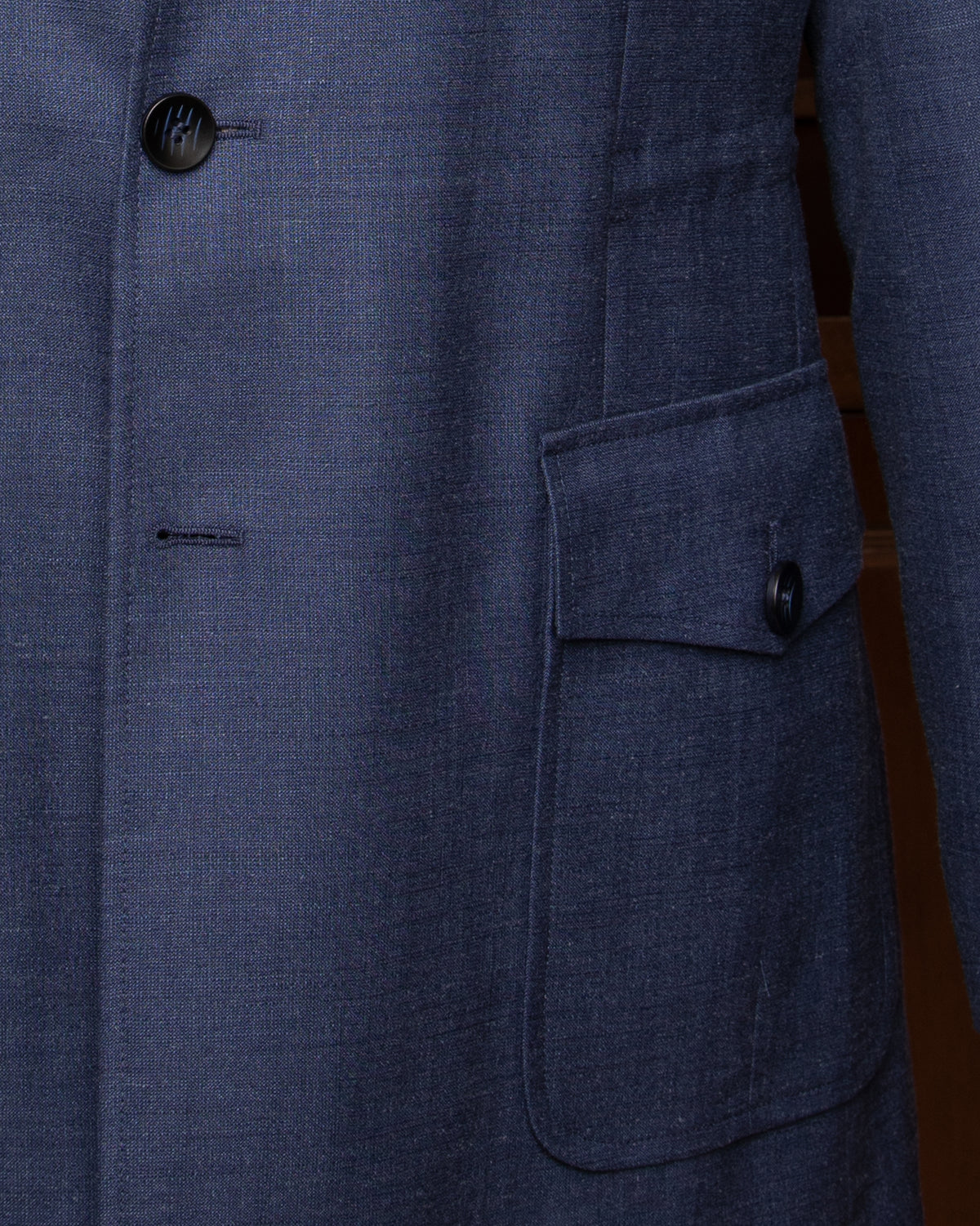 Melange Blue Sahariana Jacket