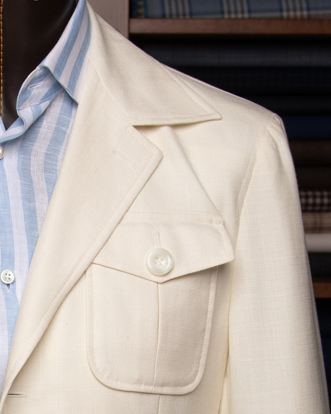 Giacca Sahariana Casual Crema