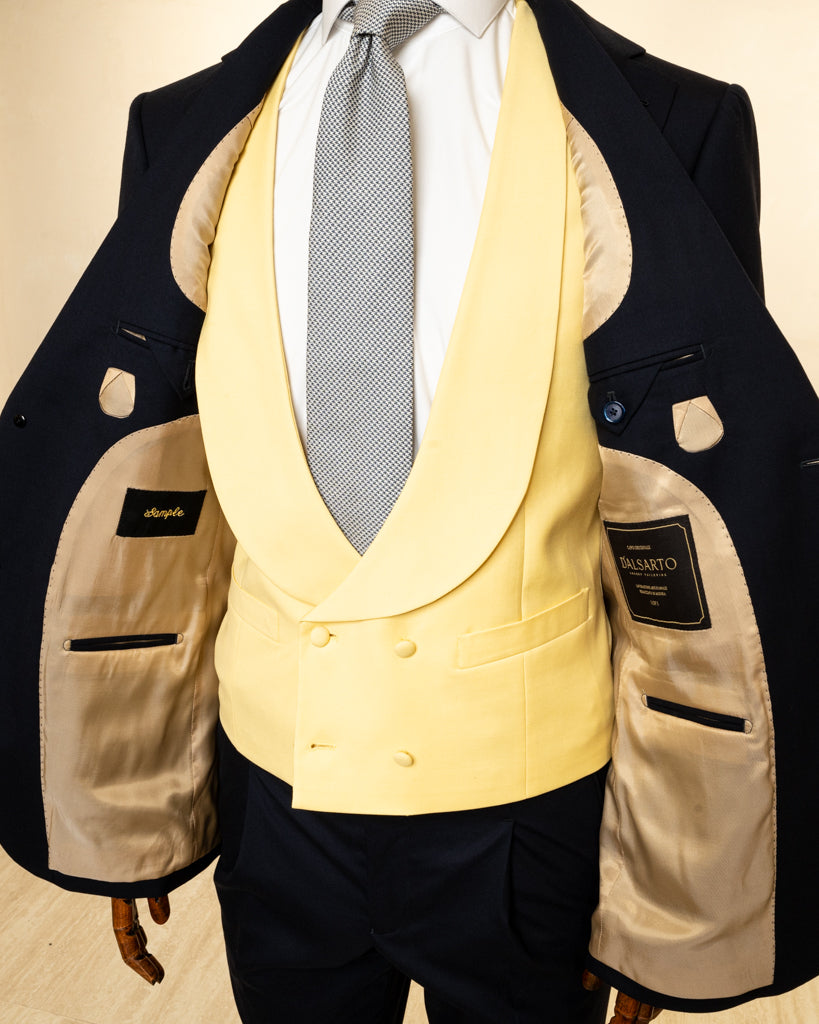 Yellow Double-Breasted Ceremony Vest