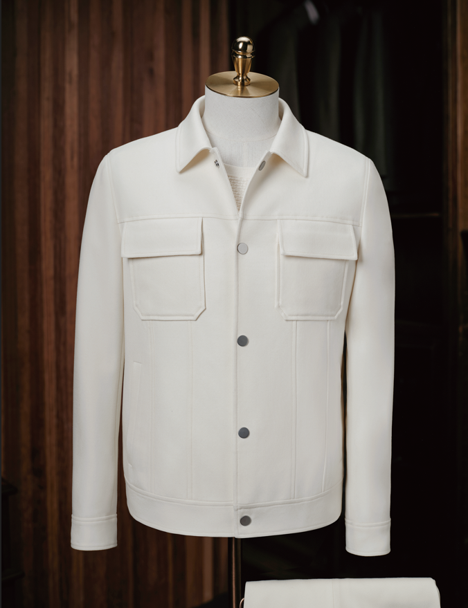 Cream White Sport Overshirt
