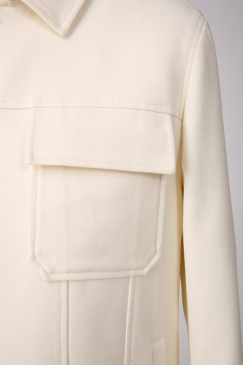 Cream White Sport Overshirt