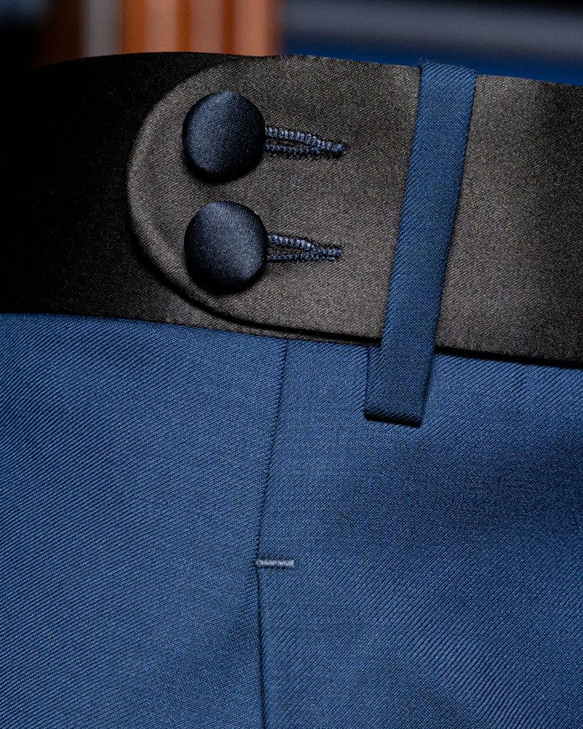 Pantalone Da Vinci Smoking Blu Pavone