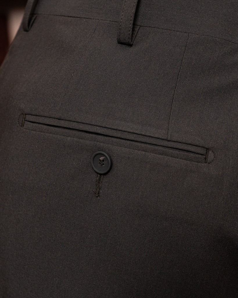 Tiziano Dark Brown Herringbone Pants