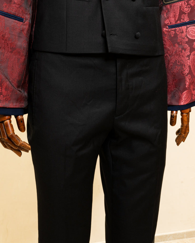 Smoking Michelangelo Blu Notte con Gilet e Pantalone Nero