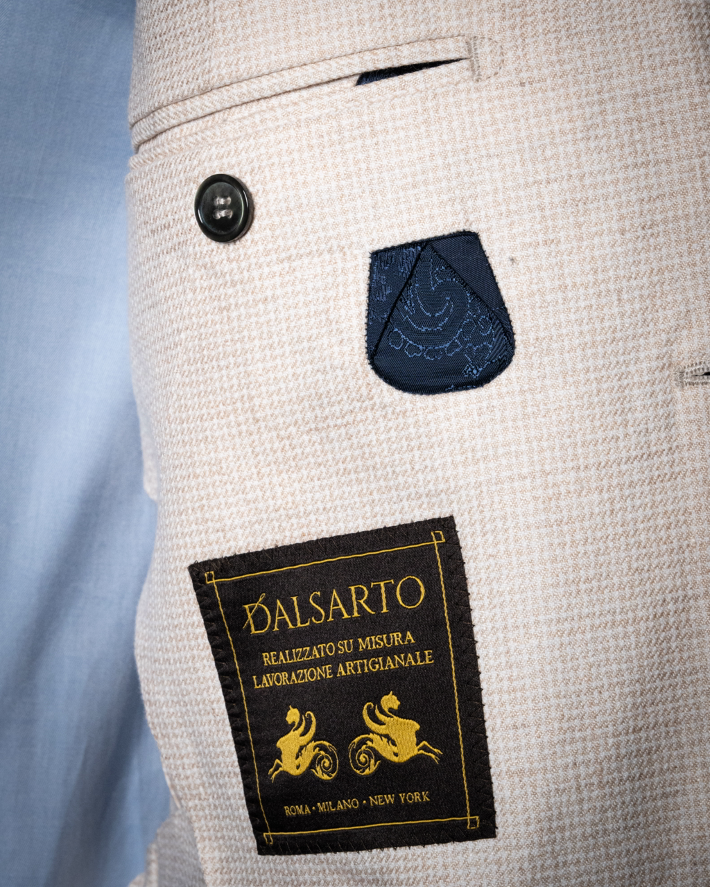 Giotto Houndstooth Cream Suit