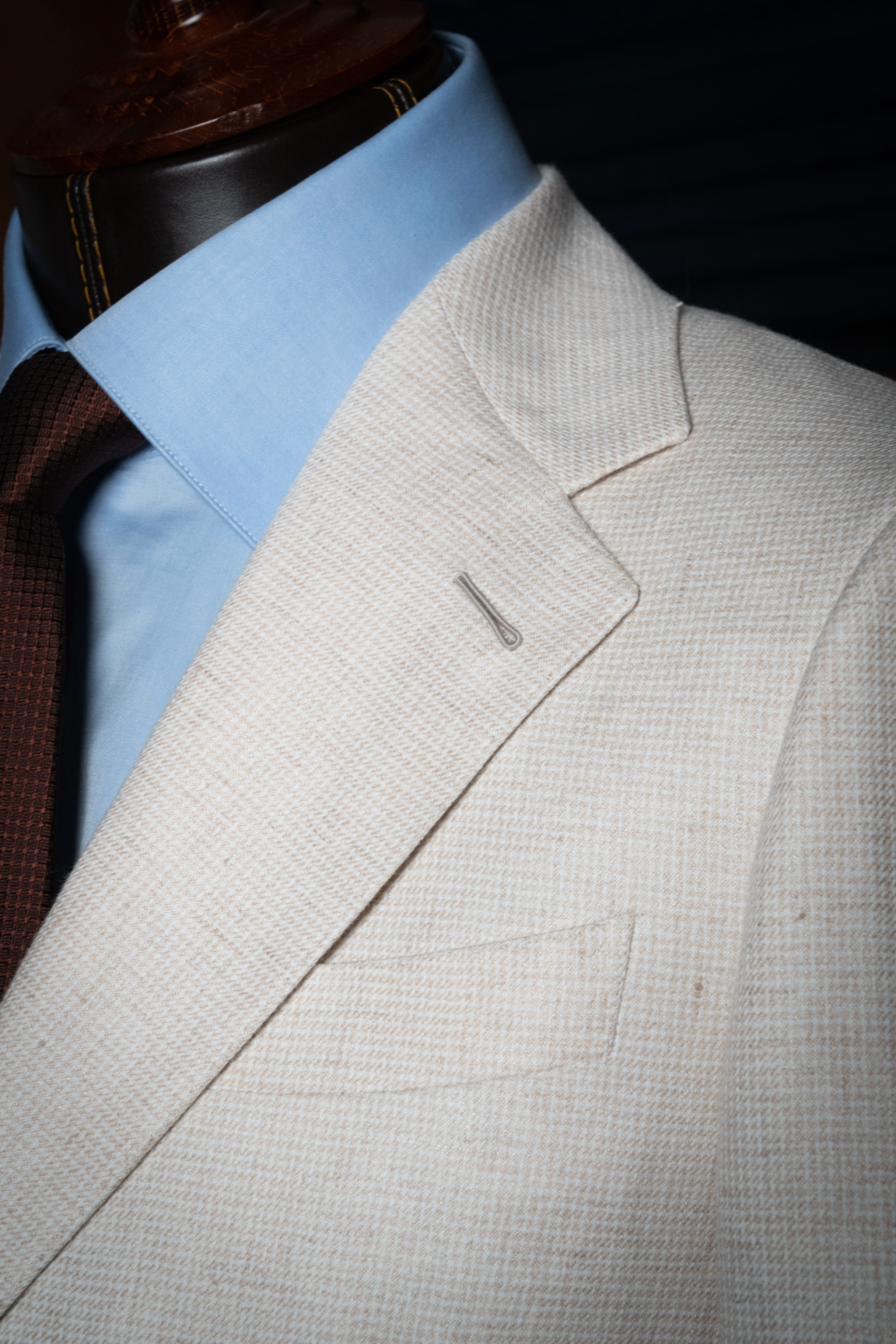 Giotto Houndstooth Cream Suit