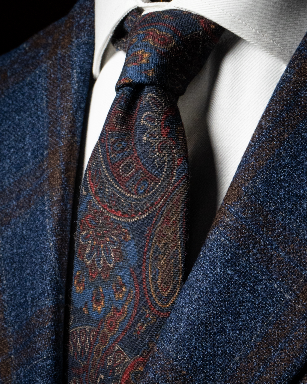 Giacca Giotto Blu con Quadri Rame