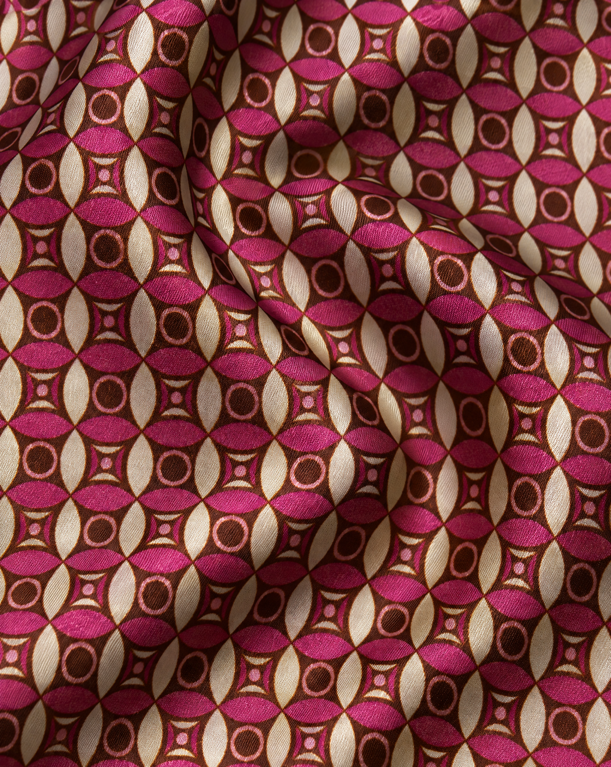 Cravatta Rosa e Arancio con Mosaico Geometrico